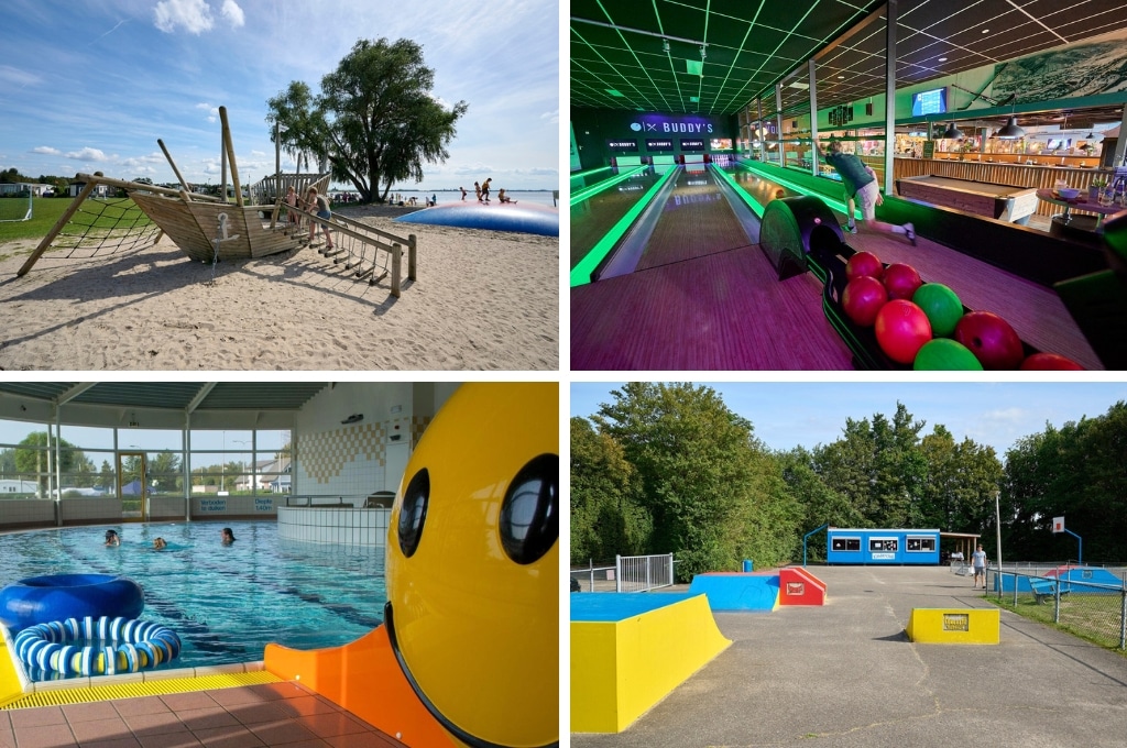 Veluwe Strandbad, campings aan het veluwemeer